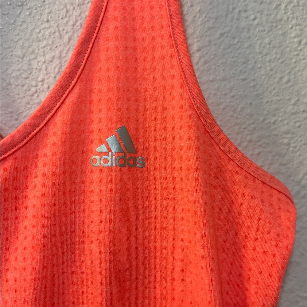 Adidas Vibrant Orange Athletic Tank - Picture 2 of 5